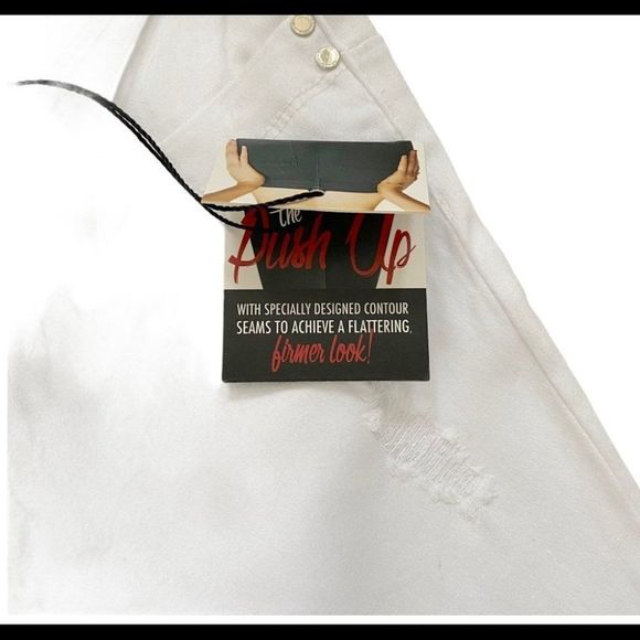 Revamped White stretch destroyed denim crops 3 - Picture 4 of 6